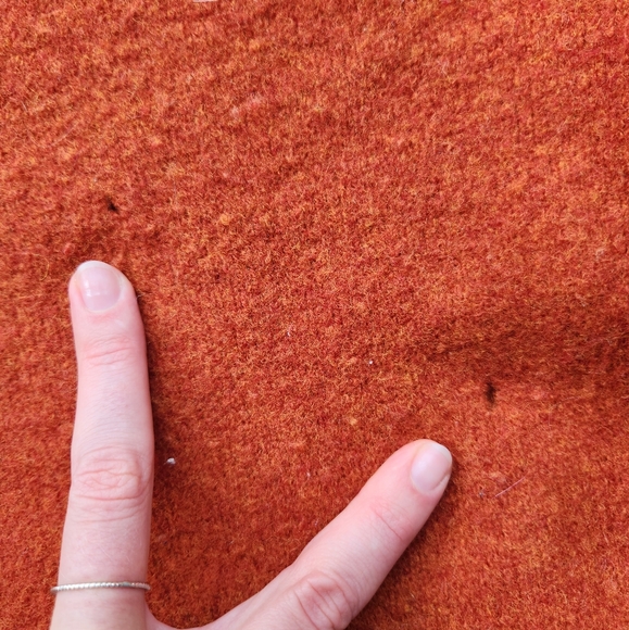 BYFORD Vintage 100% Wool V-Neck Sweater, Orange, Womens Size Medium - Picture 8 of 9